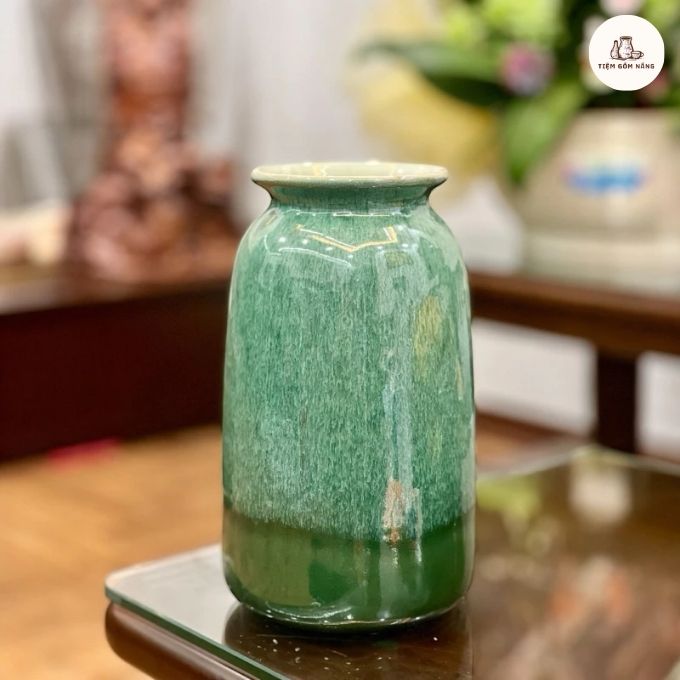 Bình gốm sứ xanh ngọc đẹp