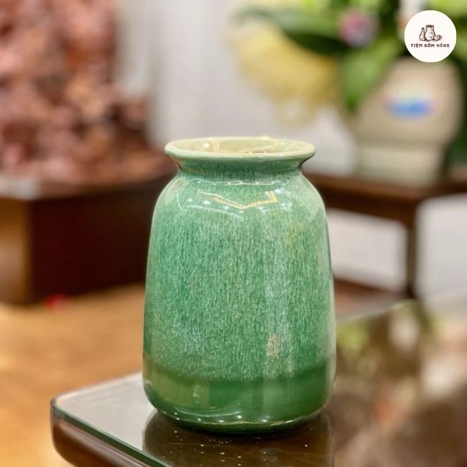 Bình gốm sứ xanh ngọc đẹp
