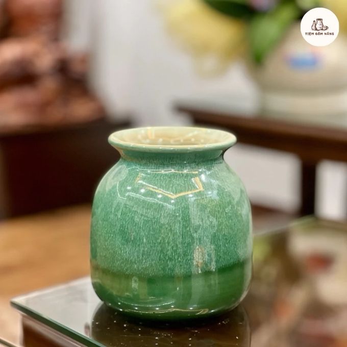 Bình gốm sứ xanh ngọc đẹp